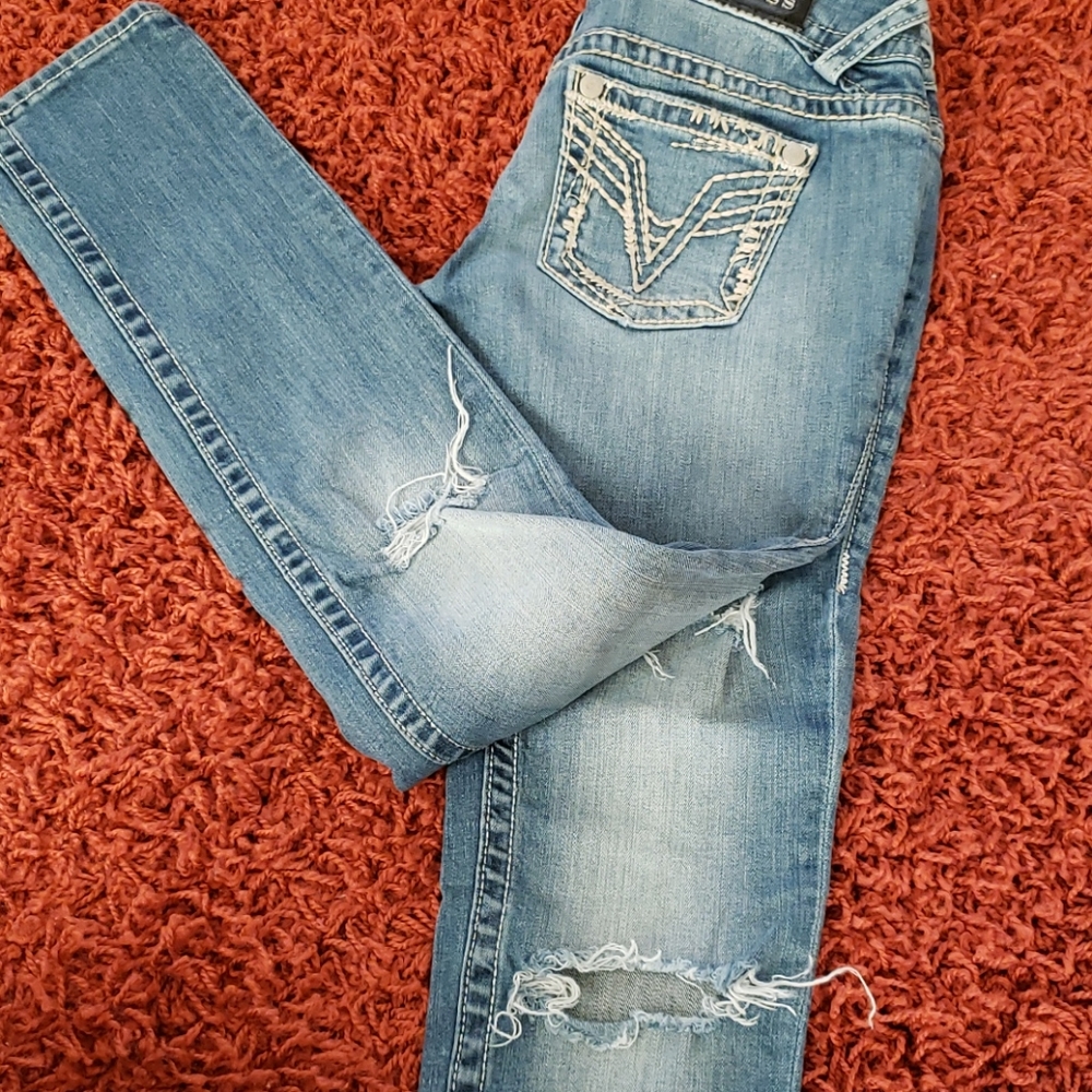 Vigoss The Chelsea Boyfriend Jeans Woman Size 1/2 - Picture 6 of 12